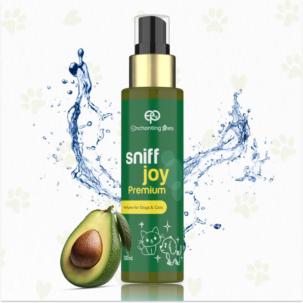 ENCHANTING PETS Sniff Joy Premium Perfume, for Dogs & Cats Pet, Odor Control with Healthy Coat, Paraben & Alcohol-Free, Long Lasting Water Based Fragrance Spray for All Breeds (100ml)